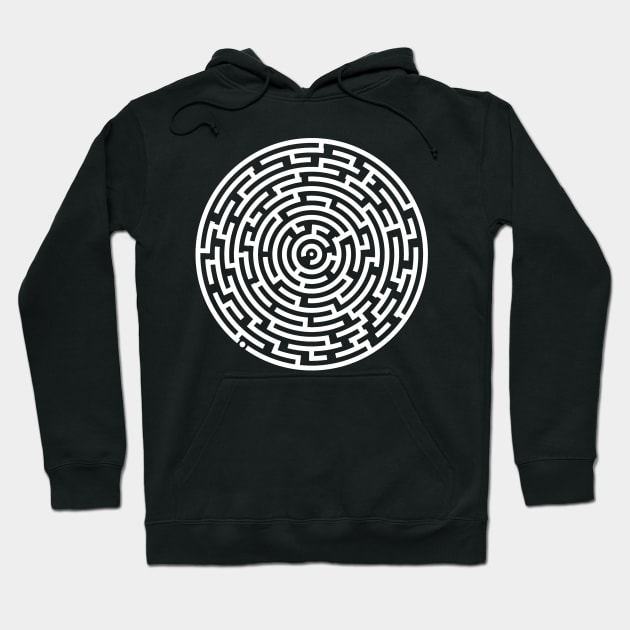 Maze Circle Maze Runner Labyrinth Hoodie by ballhard